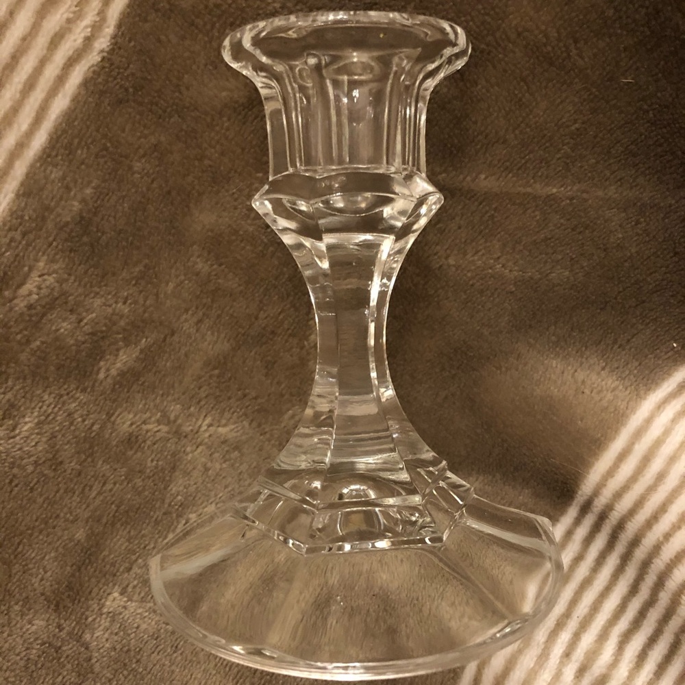 Vintage Glass Candlestick Holder